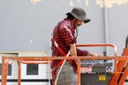 22/05/2018 L'artista palmes Javier Garl ha comenat l'obra Cristatus XL - Foto: A.COSTA (UIB)