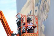 22/05/2018 L'artista palmes Javier Garl ha comenat l'obra Cristatus XL - Foto: A.COSTA (UIB)