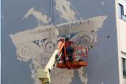 22/05/2018 L'artista palmes Javier Garl ha comenat l'obra Cristatus XL - Foto:A.COSTA (UIB)