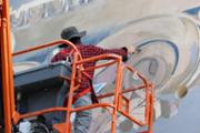 22/05/2018 L'artista palmes Javier Garl ha comenat l'obra Cristatus XL - Foto: A.COSTA (UIB)