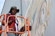 22/05/2018 L'artista palmes Javier Garl ha comenat l'obra Cristatus XL - Foto: A.COSTA (UIB)