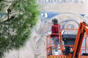22/05/2018 L'artista palmes Javier Garl ha comenat l'obra Cristatus XL - Foto:A.COSTA (UIB)