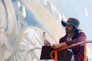 22/05/2018 L'artista palmes Javier Garl ha comenat l'obra Cristatus XL - Foto: A.COSTA (UIB) 
